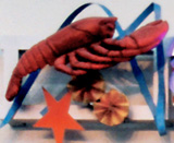 sculpture of lobster and shrimp