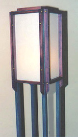 Traditional Floor Lamp, in blue tints, by Lawrence Kinney