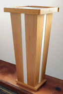 White Oak Tabletop Lamp by Lawrence Kinney