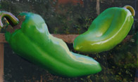 green pepper sculptures