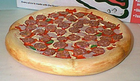 pizza sculpture