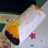 sculpture of a taco with cheese