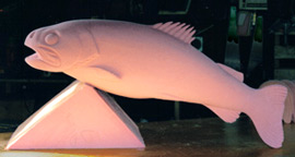 commercial fish sculpture in progress