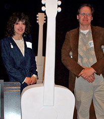 Mary Ouimette-Kinney and Larry Kinney at the Guitars for Hope Press Conference, December 2005.