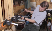 Larry Kinney sculpting